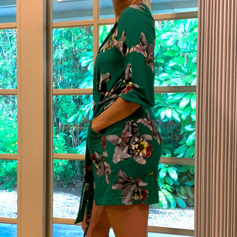 New York & Company Green Stretch Romper